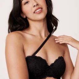 La Vie En Rose Black Nylon Solid Bra-picture-36