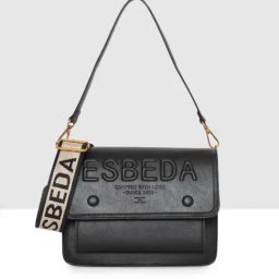 Esbeda Black Solid Medium Sling Handbag-image-32