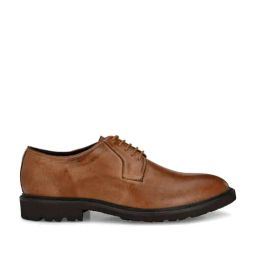 Carlo Romano Men's Tan Derby Shoes-picture-41