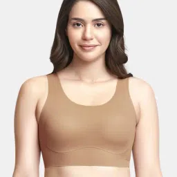 Amante Beige Padded Sports Bra-image-46