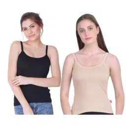 Dollar Missy Black & Beige Camisole Pack of - 2-image-65