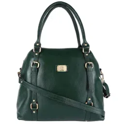 HiLEDER Green Solid Medium Handbag-image-77