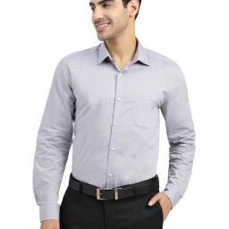 Arrow Grey Cotton Slim Fit Shirt-picture-46