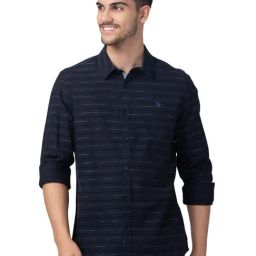 Being Human Slim Fit Mens Normal Polo Neck Shirts -Navy-image-45