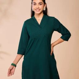 Daali Dark Green Cotton Regular Fit Kurta-44