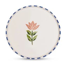 Pure Home and Living Blue & White Clay Hand-painted Dessert Platter image 4