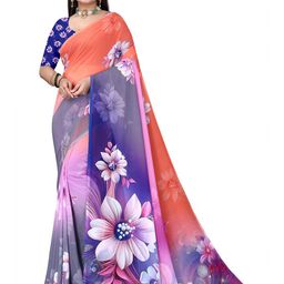 Pemal Designer Floral Pure Georgette Saree-picture-8