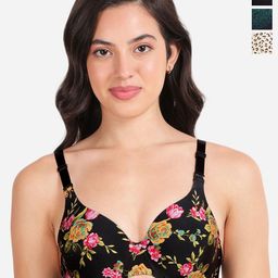 shyaway Pack Of 3 Floral Underwired Lightly Padded T-shirt Bras With All Day Comfort-image-84