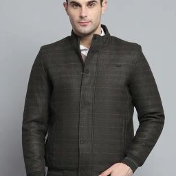 Monte Carlo Green Regular Fit Checks Jacket-picture-21