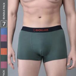 Dollar Bigboss Assorted Cotton Regular Fit Trunks - Pack Of 7-image-32