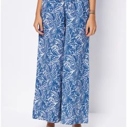 Cover Story Blue Printed Mid Rise Trousers-picture-26