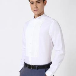 Peter England White Cotton Slim Fit Shirt-picture-12