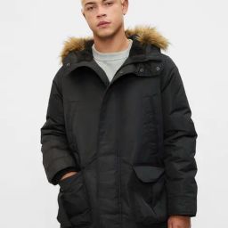 GAP Black Regular Fit Solid Jacket-image-56