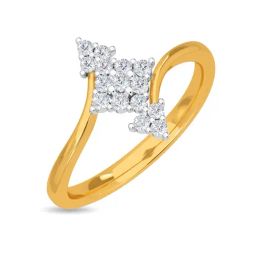 Kisna Diamond & Gold Jewellery Rebeka 14k (585) Diamond & Gold Ring For Women-image-31
