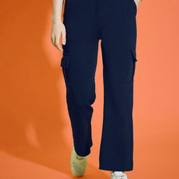 Dream Beauty Fashion Women Loose Fit High-Rise Cargos Trousers-image-84