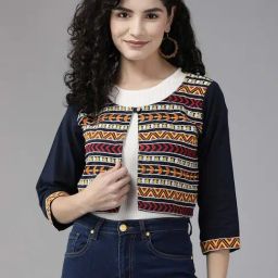 Aarika Navy Cotton Embroidered Ethnic Jacket-image-74