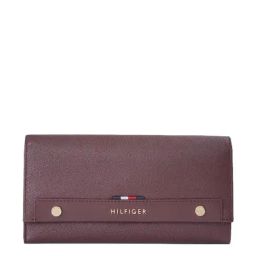Tommy Hilfiger Wine Solid Free Size Wallet-image-12