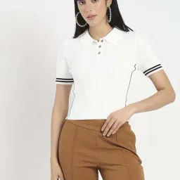 Madame White Regular Fit Polo T-Shirts-image-58