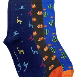 Mint & Oak Men Pack Of 3 Patterned Calf Length Socks-10