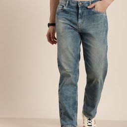 HERE&NOW Men Slash Knee Heavy Fade Stretchable Jeans-image-41