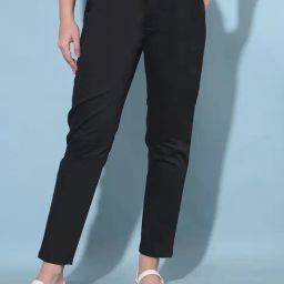 Crimsoune Club Black Slim Fit Mid Rise Trousers-picture-25