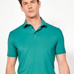 decathlon Mens golf breathable short sleeve polo shirt, WW900 cedar green-picture-21