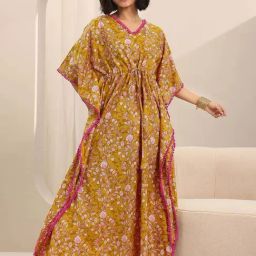 Libas Mustard Printed Kaftan-picture-23