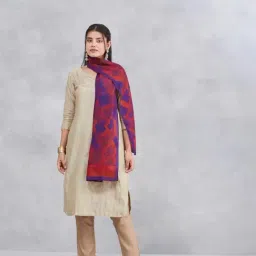 Fabindia Purple Printed Stole-picture-39