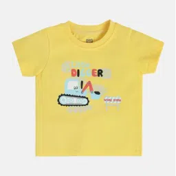 MINIKLUB Boys Yellow Printed T-Shirt-image-67