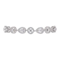 crash.club By CKC Sterling Silver Flexible Bracelet with Fancy Design and Cubic Zirconia-image-22
