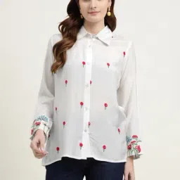 Zari Jaipur Pink Silk Blend Shirt-image-15