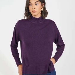 Styli Purple Plain Sweater-picture-16