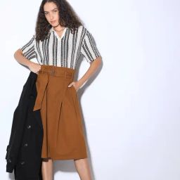 Vero Moda Brown A-Line Midi Skirt-image-55