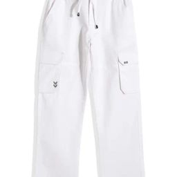 Cavio Boys White Cotton Comfort Fit Cargo Trousers-image-89