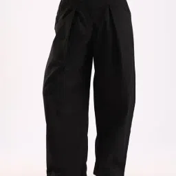 Calvin Klein Jeans Black Cotton Flared Fit Trousers-picture-1
