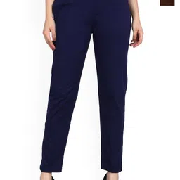 MIXFIT Women Pack Of 2 Slim Fit Mid-Rise Cotton Trousers-picture-7