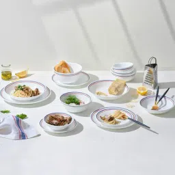 Corelle Livingware Blue ?Glass 21Pcs Dinner Set-image-35