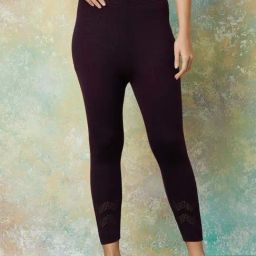 Melange By Lifestyle Wine Regular Fit Leggings-picture-34