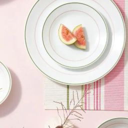 Corelle Double Ring ?Green Glass 21Pcs Dinner Set-image-2