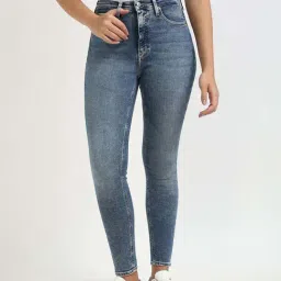 Calvin Klein Jeans Stone Light Blue Cotton Skinny Jeans-picture-24