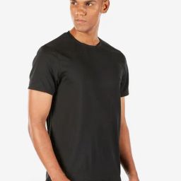Domyos By Decathlon Black Slim Fit Sports T-Shirt-image-7