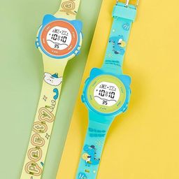 SWADESI STUFF Kids Pack Of 3 Dial & Straps Digital Watch SDS 167 CAT BLUE-image-123