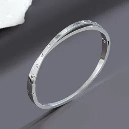 myki MYKISilver-Plated Artificial Stones Studded Kada image 3