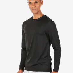 Domyos by Decathlon Black Slim Fit Sports T-Shirt-image-9