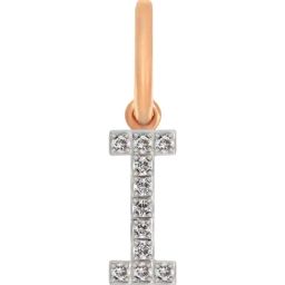 Bhima Jewels 18k (750) Rose Gold Diamond Alphabet I Initial Pendant for Women-image-3