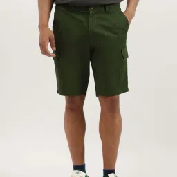 United Colors Of Benetton Green Comfort Fit Cargo Shorts-picture-39