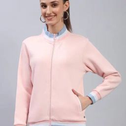 Monte Carlo Pink Cotton Blend Solid Full Sleeve Sweatshirt-image-70