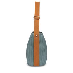 Caprese Striped Structured Leather Handheld Bag image 4