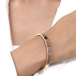 V FASHION JEWELLERY Women 2 Rose Gold-Plated Bangle-Style Bracelet-image-87