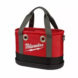 Milwaukee Bucket Bag Oval 14 Pockets Red/Black 10-3/8 H, 787LN8-30
